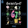 God Did It First 67 Six Seven PNG, Meme Christian Bible Verse PNG
