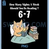 Funny Cat Reading 6-7 Teacher Meme PNG, Cute Book Lover Classroom Humor PNG