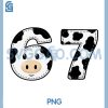 Six Seven 67 Cow Print PNG, Numbers 6 and 7 Animal Whisperer Farm PNG