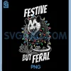 Sorry Santa Ive Been Feral PNG, Festive Christmas Opossum PNG