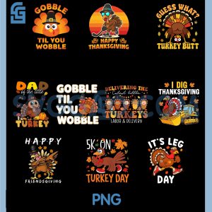 Dad of The Little Turkey PNG Bundle, Thanksgiving Baby Shower Fall Bundle PNG