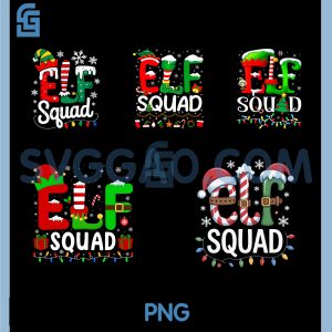Elf Squad Holiday Family PNG Bundle, Santa Workshop Team Christmas Bundle PNG