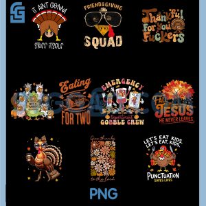 ER Nurse Gobble Crew PNG Bundle, Thanksgiving Turkey PNG Bundle, Nurse ED Thankful Bundle