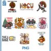 Funny 6 7 Thanksgiving PNG Bundle, Leopard Bow Turkey PNG Bundle, Six Seven Teacher Bundle