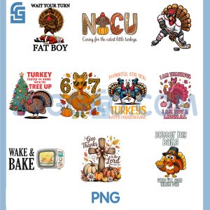 Funny 6 7 Thanksgiving PNG Bundle, Leopard Bow Turkey PNG Bundle, Six Seven Teacher Bundle