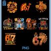 Funny 67 Thanksgiving Turkey PNG Bundle, Dabbing Six Seven Bruh Meme Bundle PNG