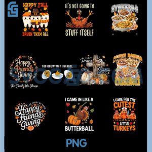 Happy Fall Brush Them All PNG Bundle, Teeth Thanksgiving Dental Dentist Bundle PNG