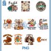 Leopard Thankful Chic Turkey PNG Bundle, Bougie Glam Thanksgiving Bundle PNG