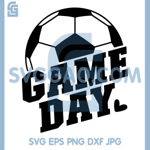 Soccer Game Day Graphic SVG, Bold Football Match Design SVG