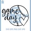 Baseball Game Day Heart SVG, Cute Softball Love Design SVG