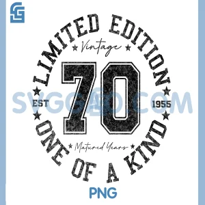 70 Year Old Vintage PNG, 1955 Limited Edition PNG, 70th Birthday PNG