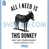 All I Need Is This Donkey PNG, Funny Vintage Animal PNG