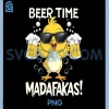 Beer Time Madafakas PNG, Funny Duck PNG