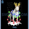 Bull Terrier Dog PNG, Xmas Ugly PNG, Christmas Lights PNG