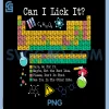 Can I Lick It PNG, Funny Periodic Table of Elements Science PNG