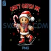 Cant Catch Me PNG, Gingerbread Christmas PNG