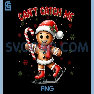 Cant Catch Me PNG, Gingerbread Christmas PNG