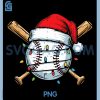 Christmas Baseball Ball PNG, Santa Hat Xmas Sports PNG