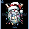 Christmas Baseball PNG, Santa Hat PNG, Xmas Baseball PNG