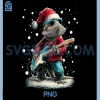 Christmas Bearded Dragon PNG, Playing Guitar PNG, Musician Animal PNG