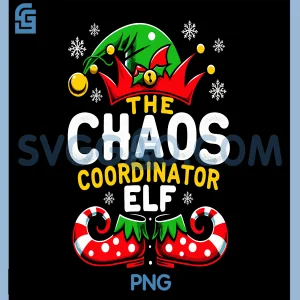 Christmas Chaos Coordinator Elf PNG, Xmas Family PNG