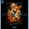 Christmas Corgi Dog with Santa PNG, Claus Winter Season Pet Owner PNG