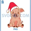 Christmas Holiday With A Playful Pig PNG, Animal Chrismas PNG