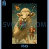 Christmas Lamb PNG, Funny Selfie & Santa PNG