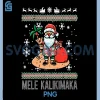 Mele Kalikimaka PNG, Christmas Santa Hawaii PNG