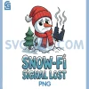 Snow-Fi Signal Lost PNG, Christmas Snowman Pun PNG