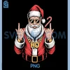 Santa Ho Ho Chain PNG, Retro Xmas Rebel Santa PNG