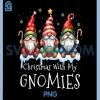 Christmas with My Gnomies PNG, Buffalo Plaid Gnome Family PNG