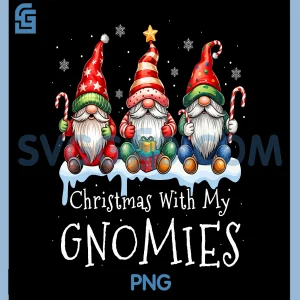 Christmas with My Gnomies PNG, Buffalo Plaid Gnome Family PNG