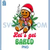 Let's Get Baked PNG, Christmas Xmas Cannabis PNG, Weed Lover Smoking PNG