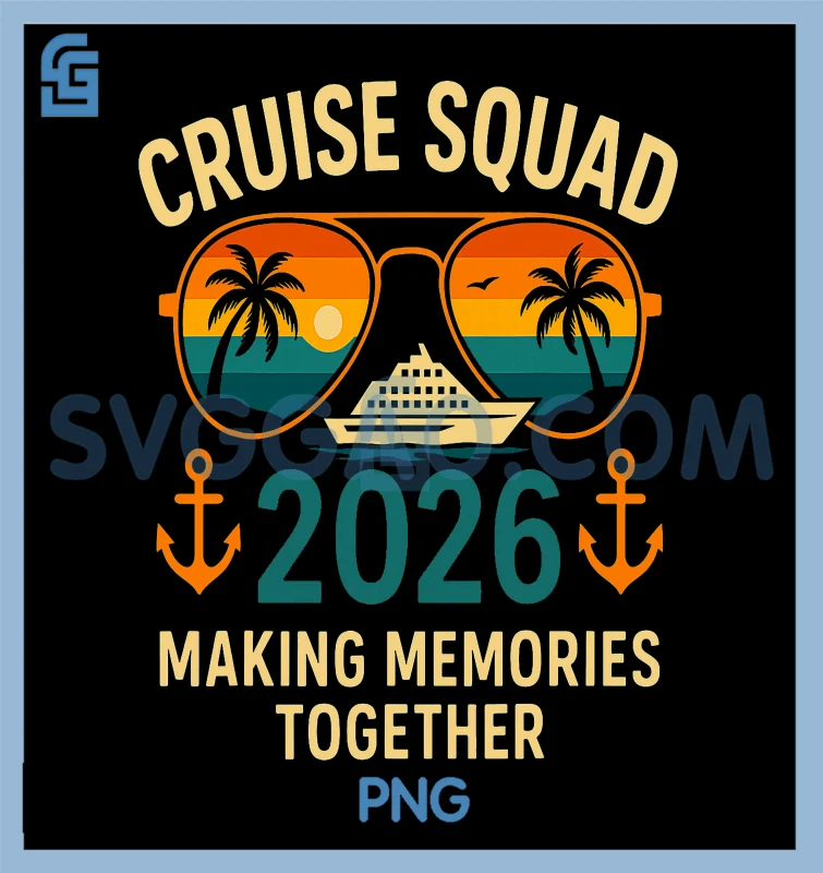 Family Vacation Matching Group Summer PNG, Cruise Squad 2026 PNG