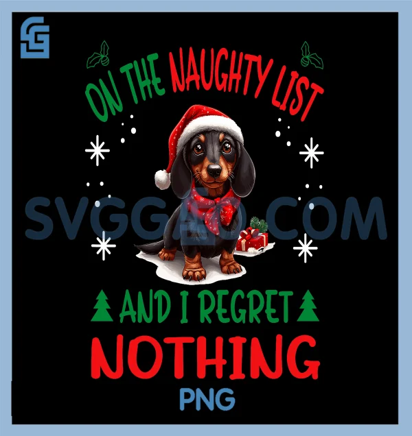 Cute Dachshund Wiener Doxie dog PNG, Dog Christmas PNG – SVGGAO