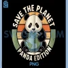 Cute Panda Bear PNG, Panda Lover PNG, Save The Planet PNG