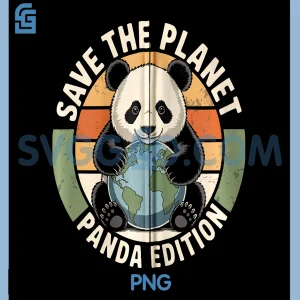 Cute Panda Bear PNG, Panda Lover PNG, Save The Planet PNG