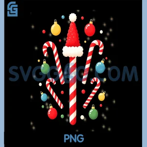 Cute Peppermint PNG, Stick Bow Christmas PNG, Holiday Retro Winter Des PNG