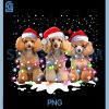 Cute Poodle Dog Santa PNG, Santa Hat Christmas PNG, Light Xmas PNG