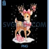 Cute Rudolph PNG, Pink Coquette Christmas Xmas PNG