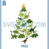 Dinosaurs Christmas Tree PNG, Merry Dinomas Xmas Holiday PNG