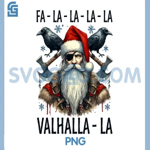 Fa La La Valhalla Odin PNG, Santa Viking Christmas PNG