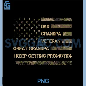 Fathers Day Dad Grandpa PNG, Veteran Great Grandpa from Grandkids PNG