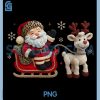 Faux Latch Hook Yarn Crochet Santa PNG, Vintage Christmas Santa PNG