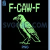 F-Caw-F Crow Pixel Art PNG, Retro Gaming Bird Tech Humor PNG