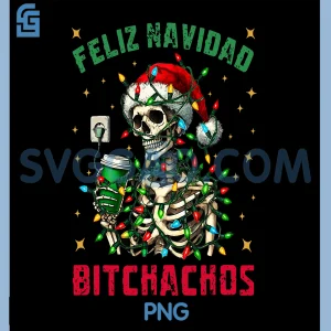 Feliz Navidad Bitchachos PNG, Merry Xmas Christmas Lights PNG