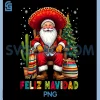 Feliz Navidad Xmas PNG, Santa Sombrero Mexican PNG