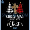 Christmas Begins With Christ PNG, Jesus Cross Christian Unise PNG