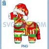 Festive Mexican Pinata with Santa Hat PNG, Christmas Lights PNG